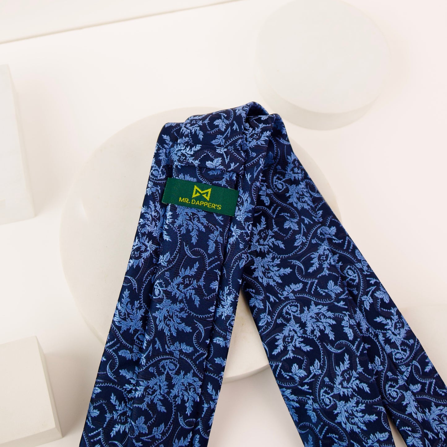 Azure Blossom Elegance Necktie