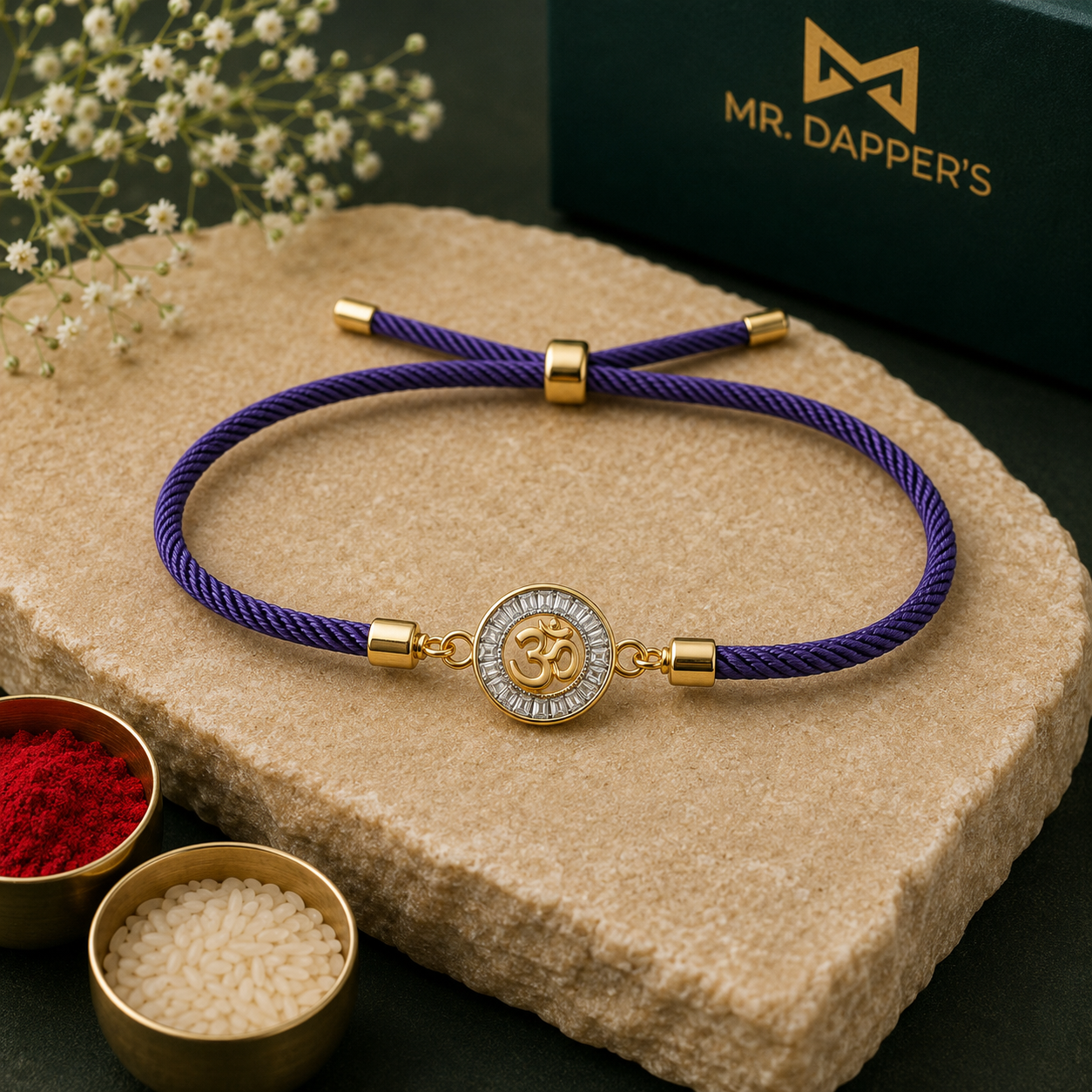Om (ॐ) Rakhi 925 Sterling Silver | Hallmarked