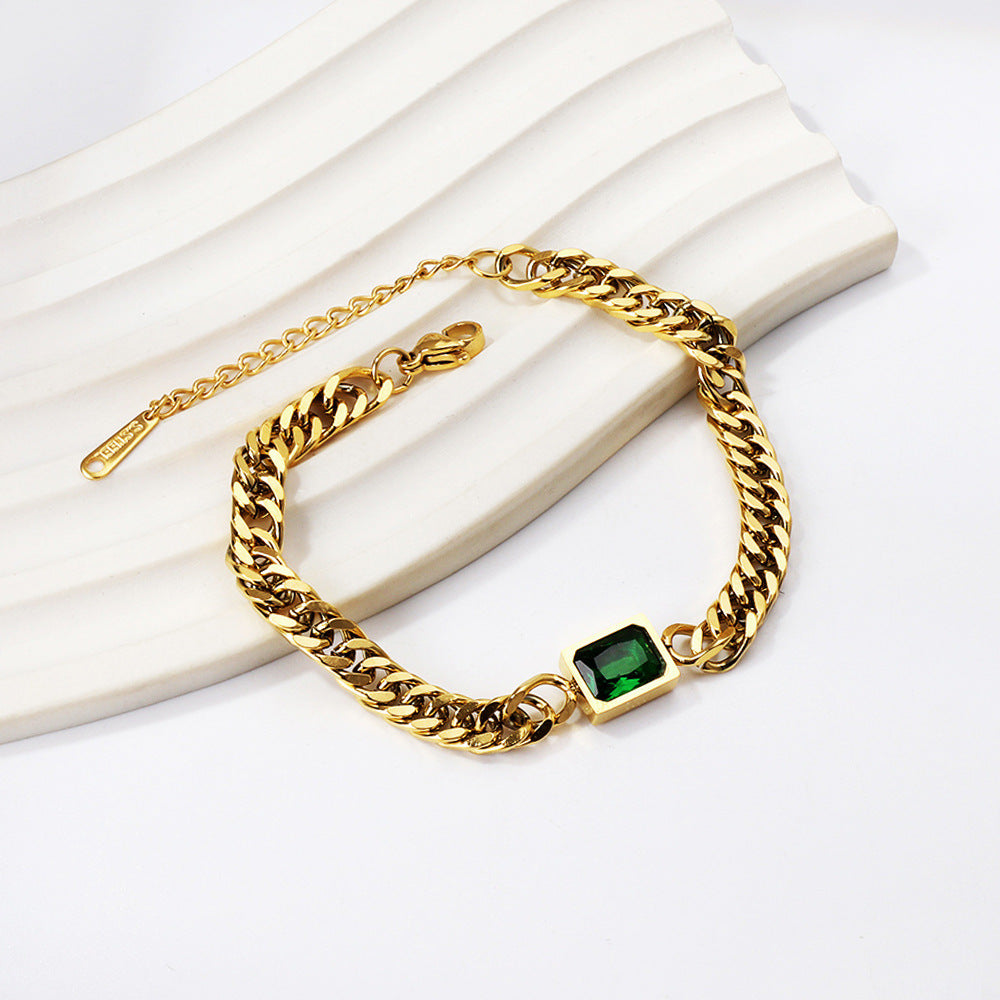 Emerald Link Bracelet