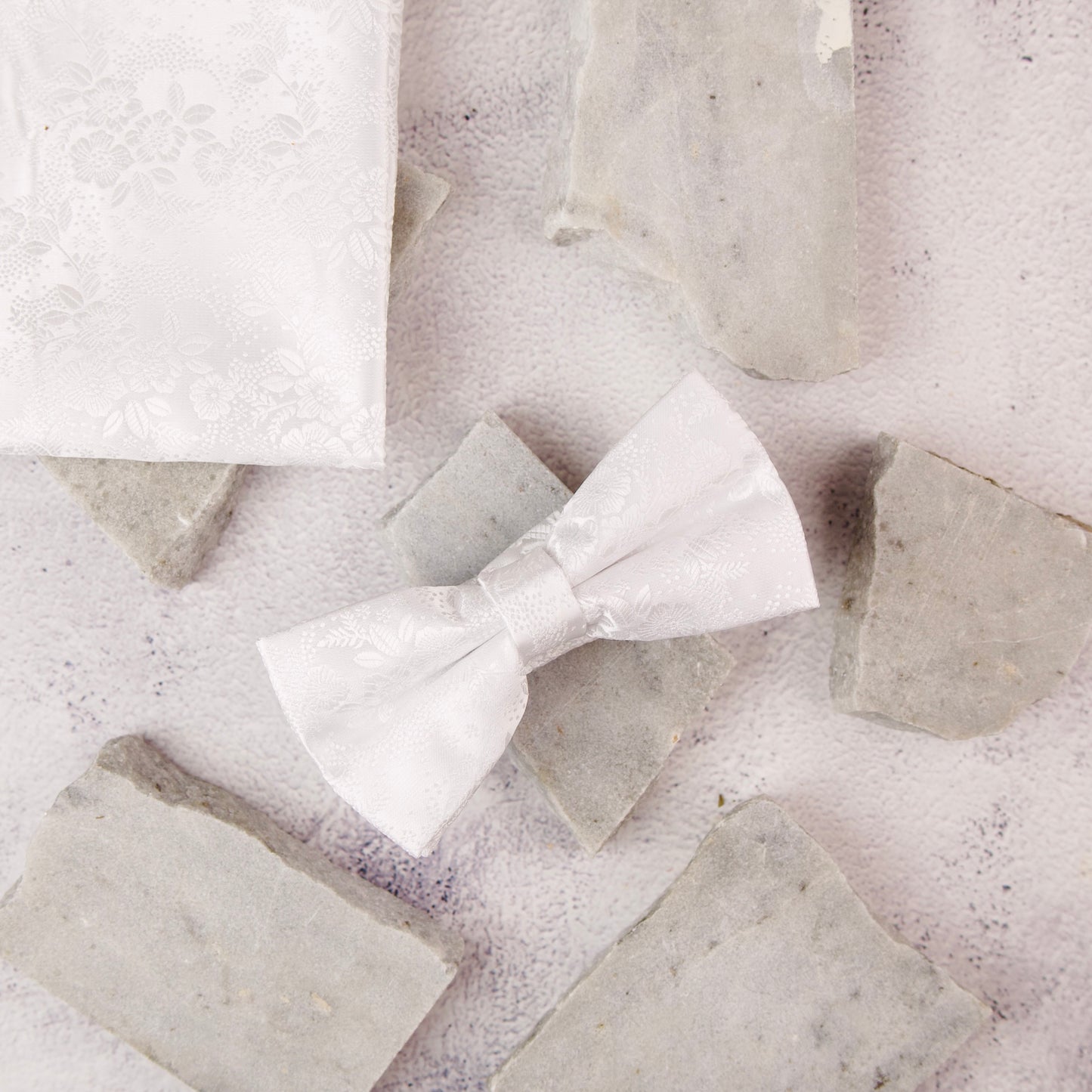 Bob White Bow Tie & Pocket Square Set