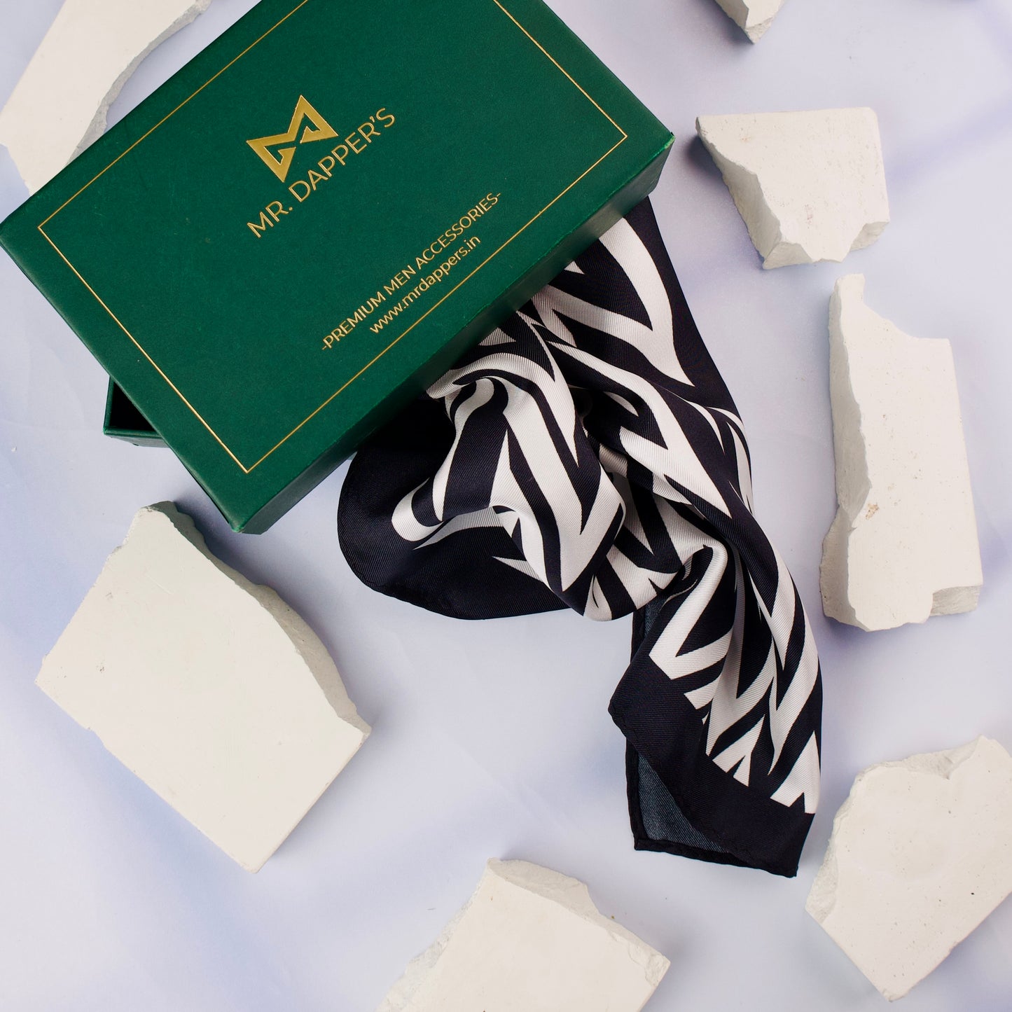 Zebra Trio Silk Pocket Square