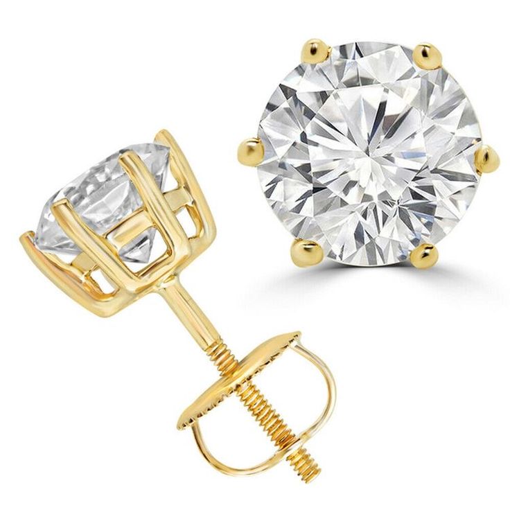 Close-up image of a man's ear wearing a silver diamond stud earring.