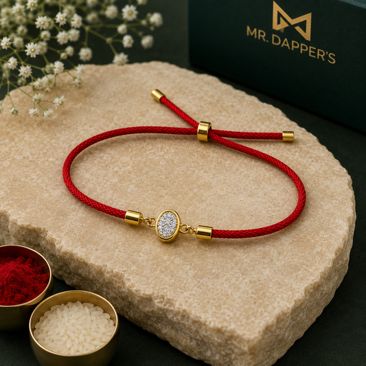 Celestia Oval Rakhi  925 Sterling Silver | Hallmarked