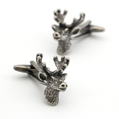 deer heads cufflinks