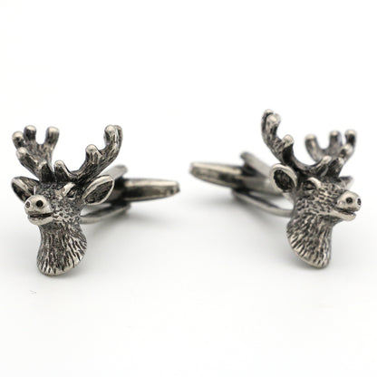 Deer heads cufflinks 