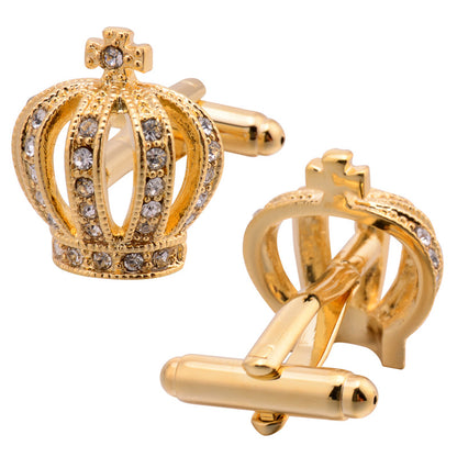 Gold King Crown Cufflinks