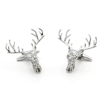 Deer Delights White Gold Cufflinks