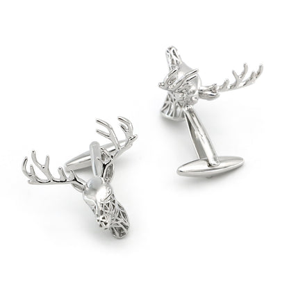 Deer Delights White Gold Cufflinks