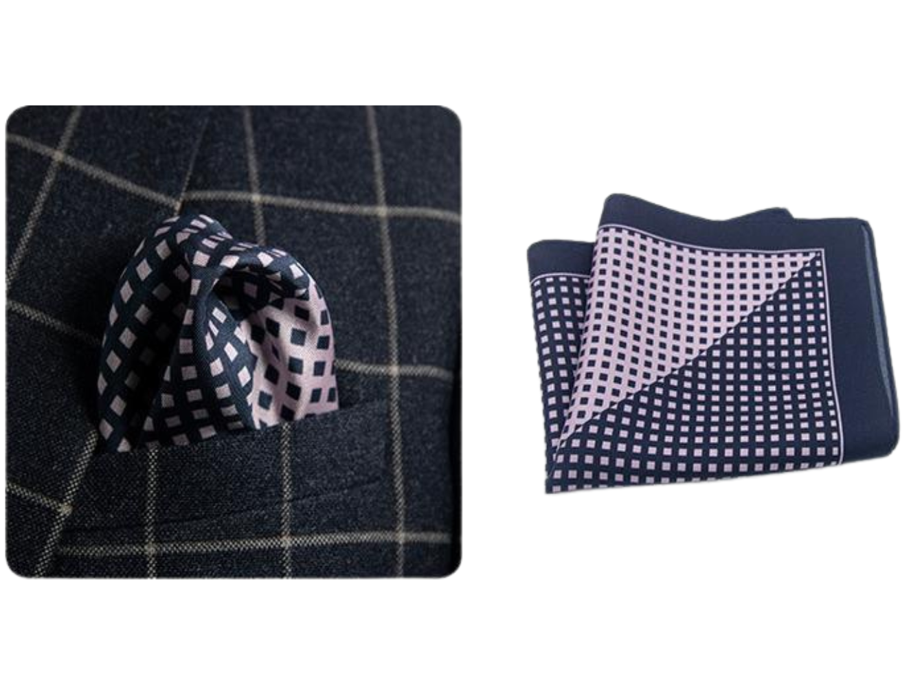 dotted silk pocket square 