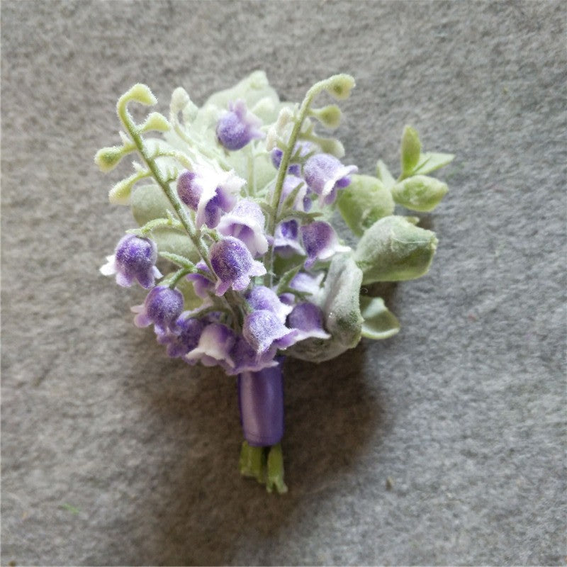 "Nature-inspired men’s brooch, Lavender Garden aesthetic"