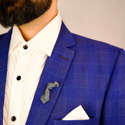 "High-quality striped tie brooch for men, sleek and stylish accessory"