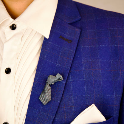 "Luxury striped tie brooch for men, perfect blend of style and durability"