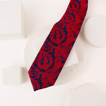 Red Molten Botanic Necktie