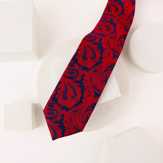 Red Molten Botanic Necktie