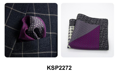 classic suit paired with a fashionable pocket square, representing modern men's attire choices.