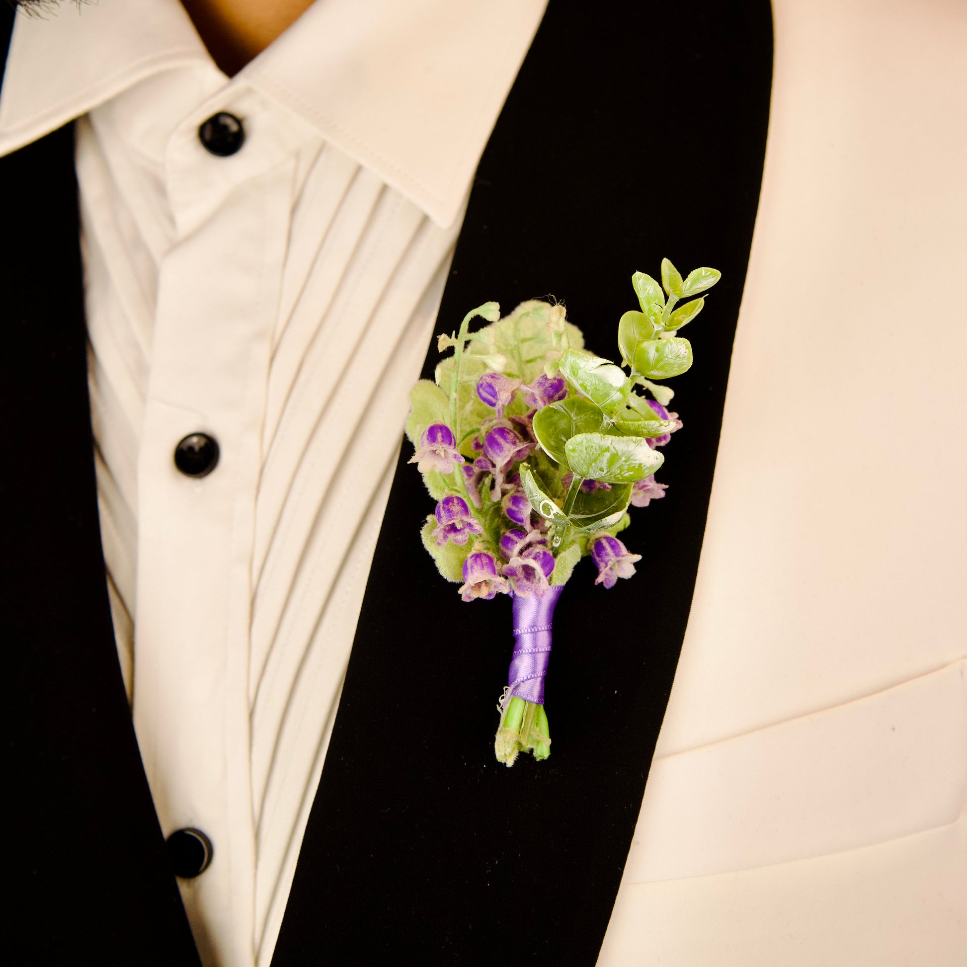 "Lavender Garden Brooch for men, floral-inspired design"