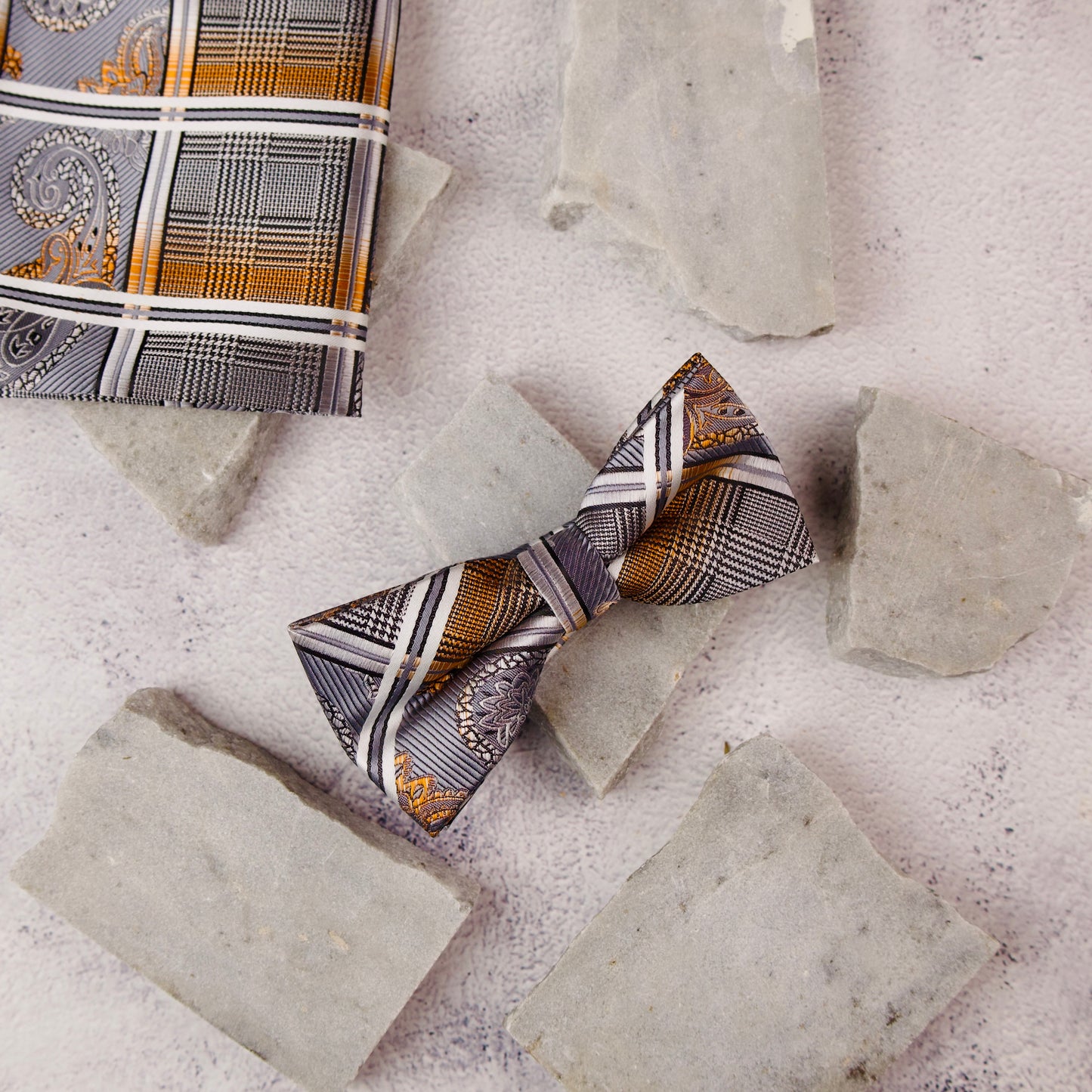 Crest Bow Tie & Pocket Square Set