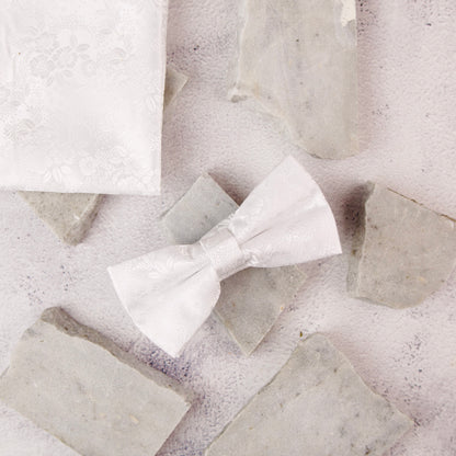 Bob White Bow Tie & Pocket Square Set