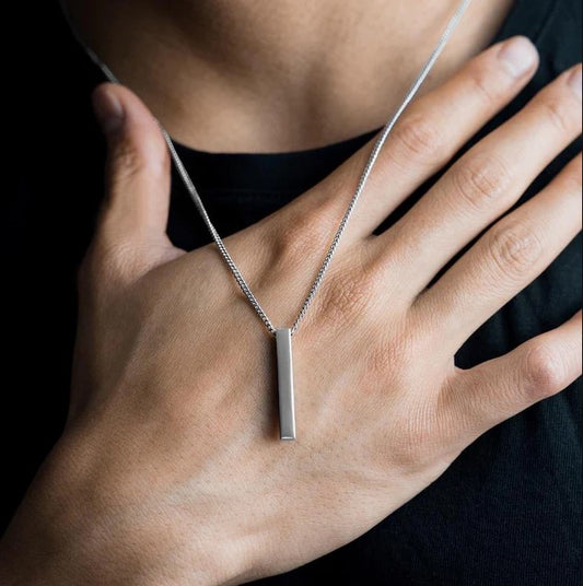 925 Men's Vertical Bar Necklace